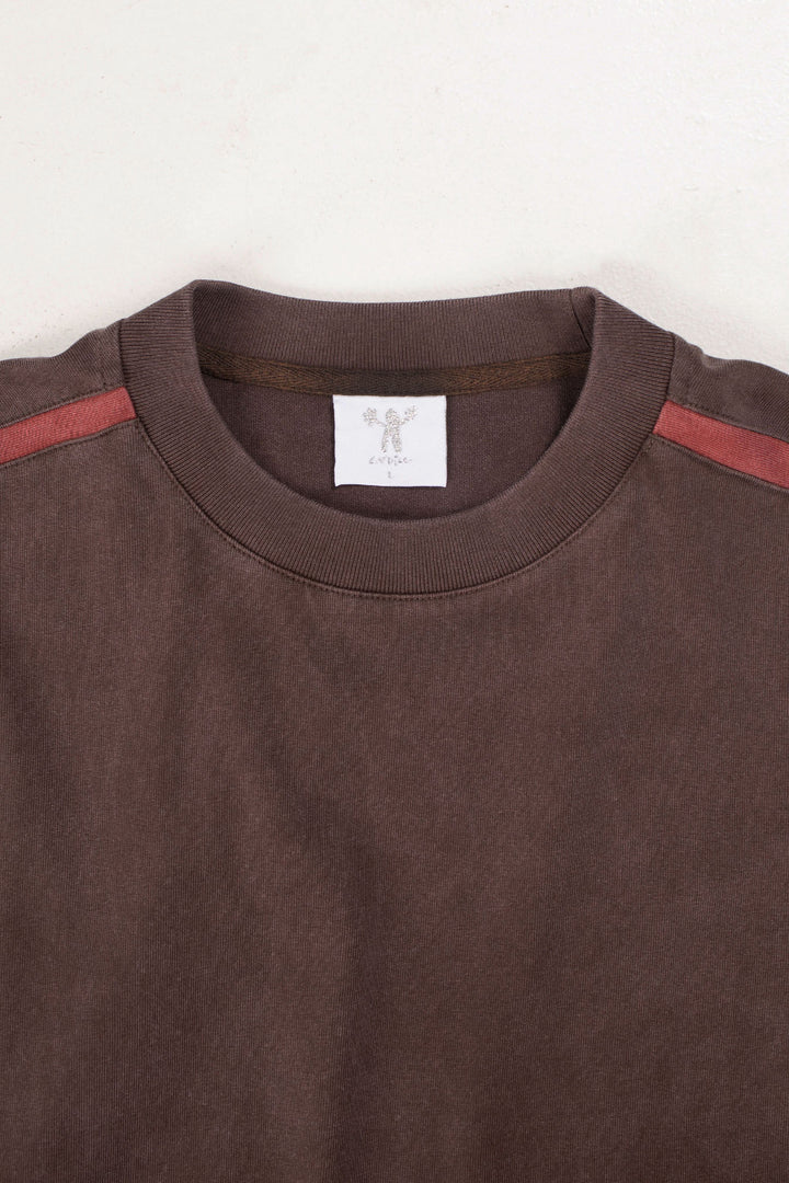 Candice - Racer Long Sleeve Tee - Brown