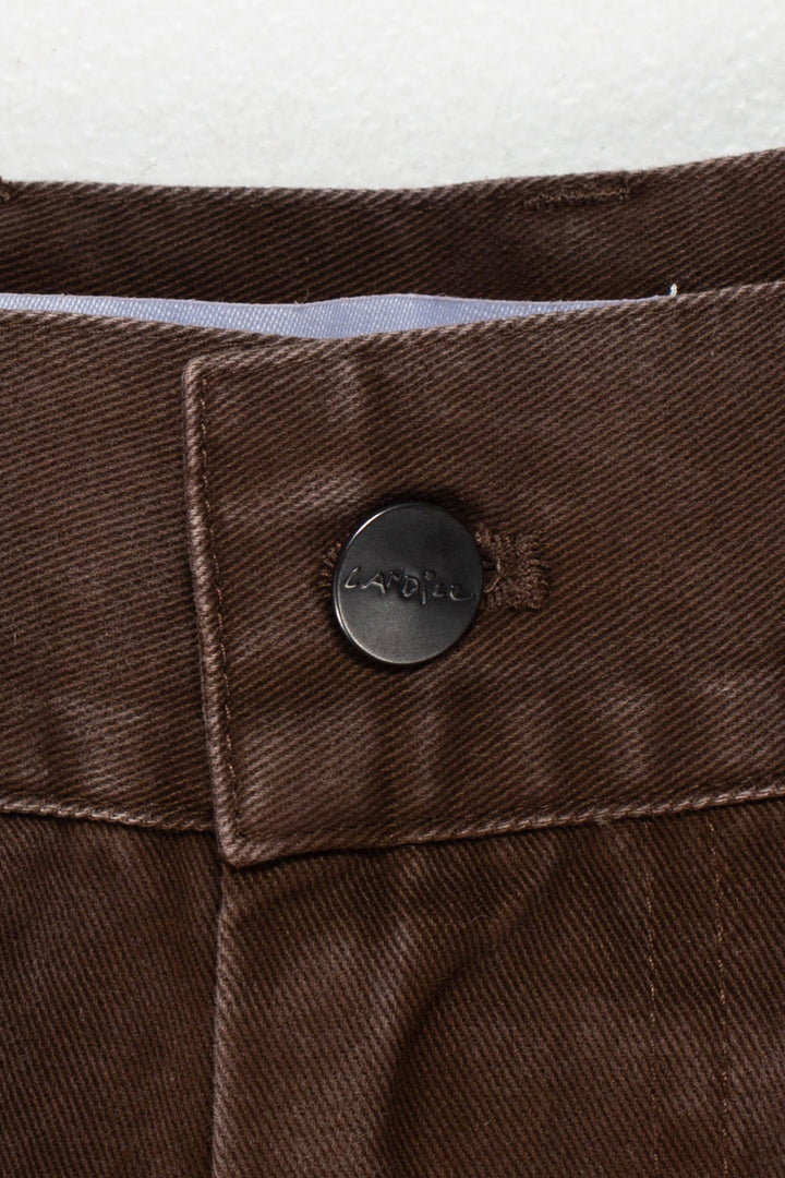 Candice - Earth Washed Pleated Pants - Brown