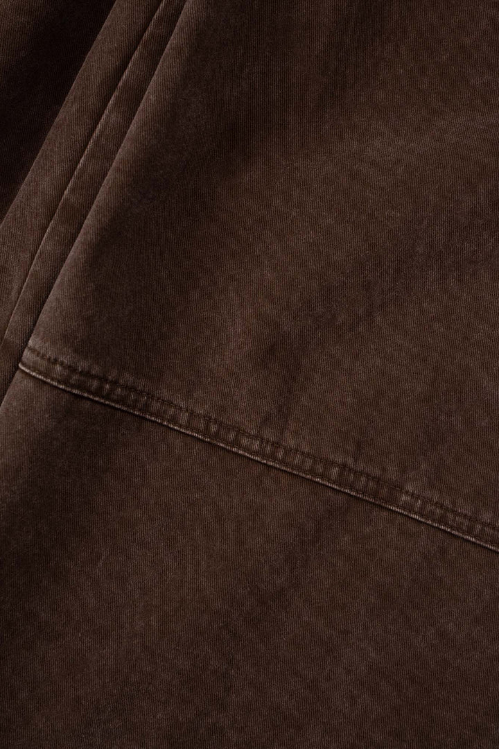 Candice - Earth Washed Pleated Pants - Brown