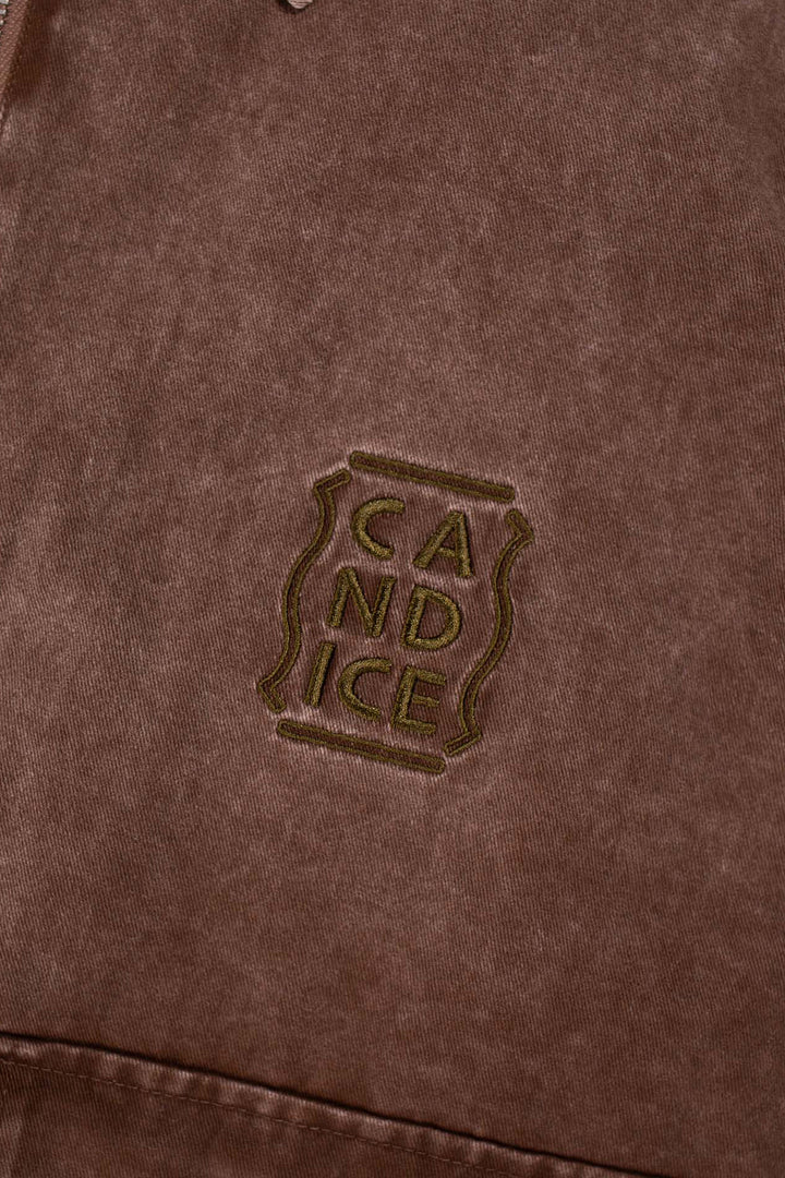 Candice - Earth Washed Jacket - Brown