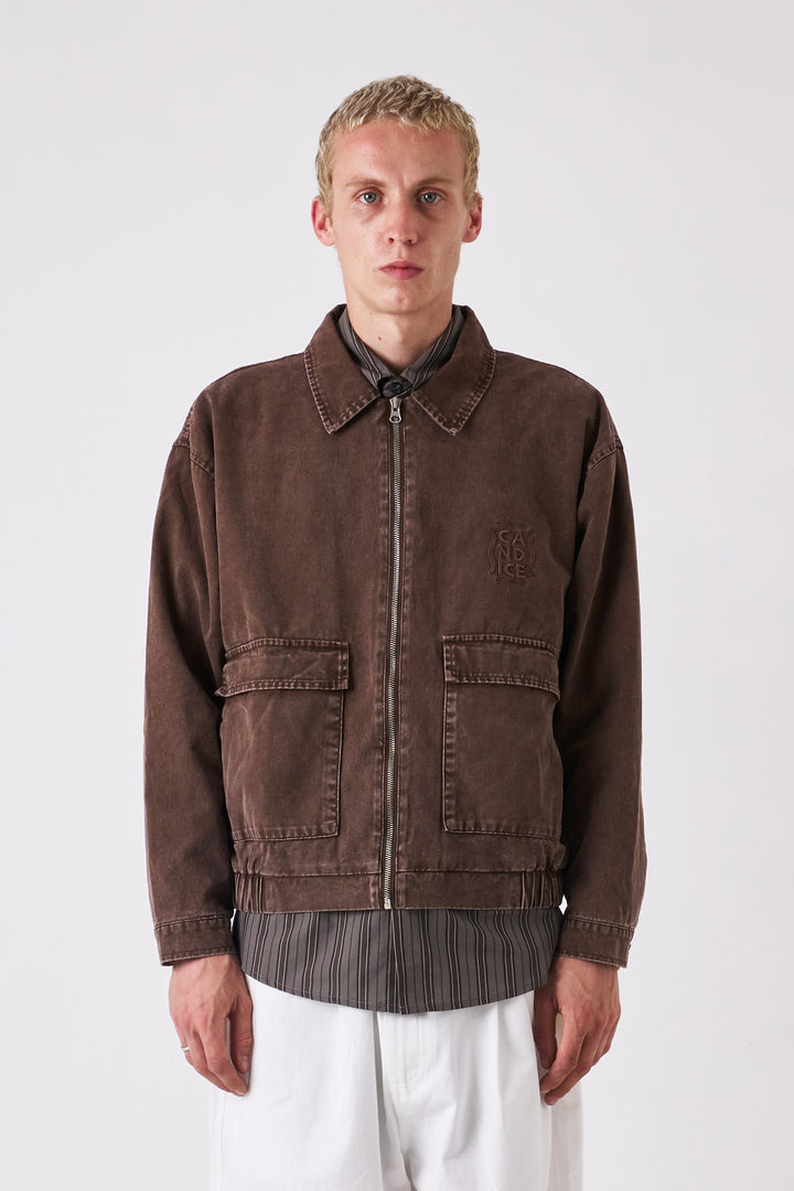 Candice - Earth Washed Jacket - Brown