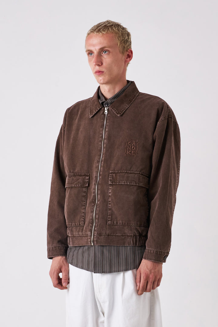 Candice - Earth Washed Jacket - Brown