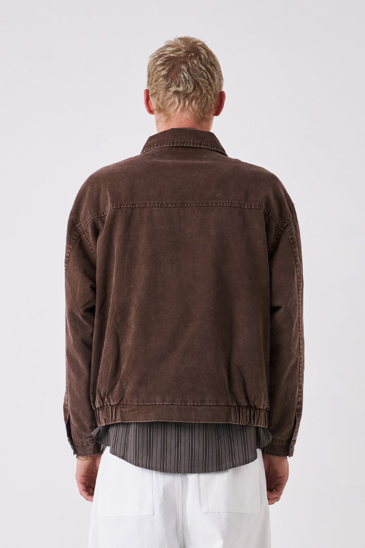 Candice - Earth Washed Jacket - Brown