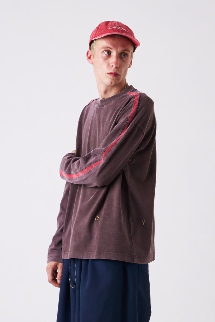 Candice - Racer Long Sleeve Tee - Brown