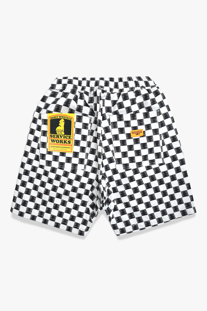 Service Works - Classic Chef Shorts - Mono Checker