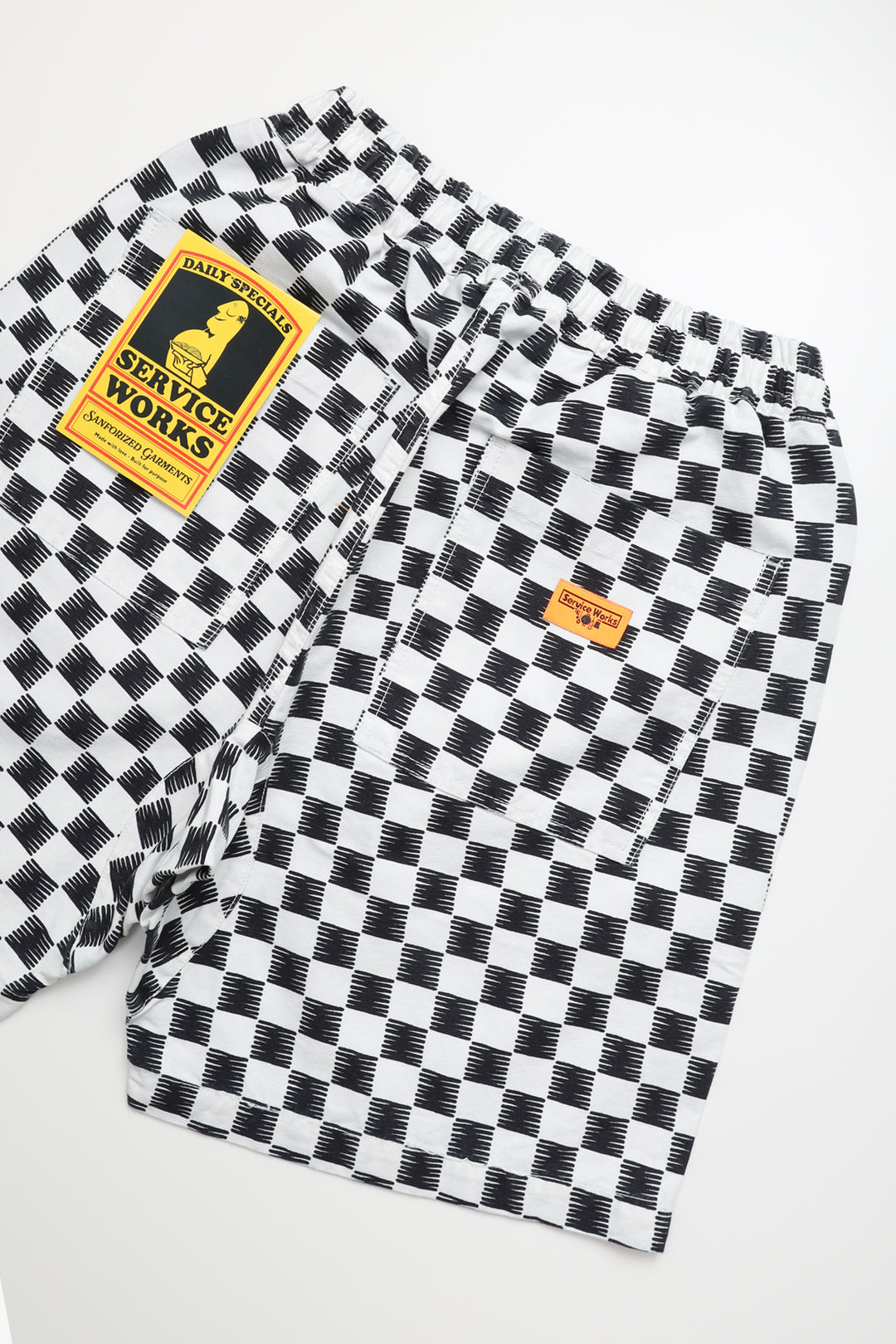 Service Works - Classic Chef Shorts - Mono Checker