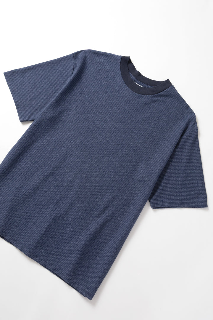 Walla Walla Sport - Jacquard Stripe Tee - Navy