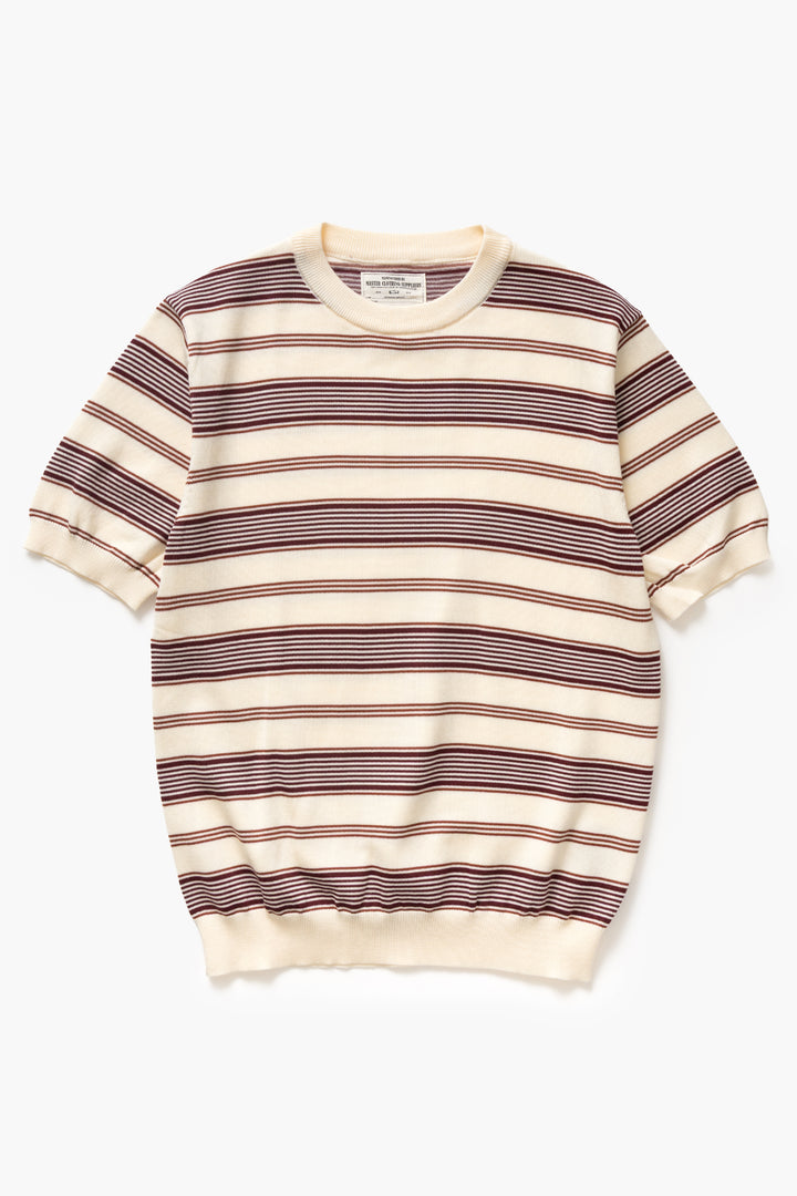 Okonkwo MFG - 50's Knitted Striped Shirt - Off White