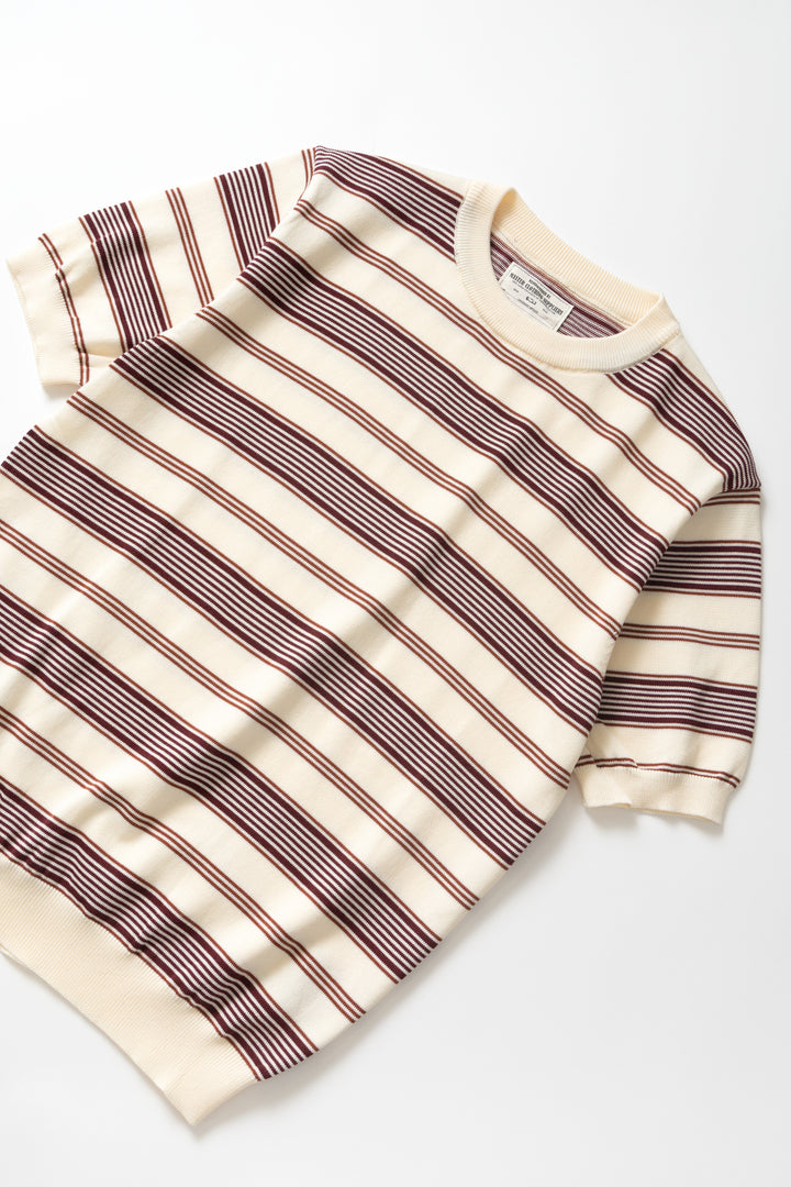 Okonkwo MFG - 50's Knitted Striped Shirt - Off White