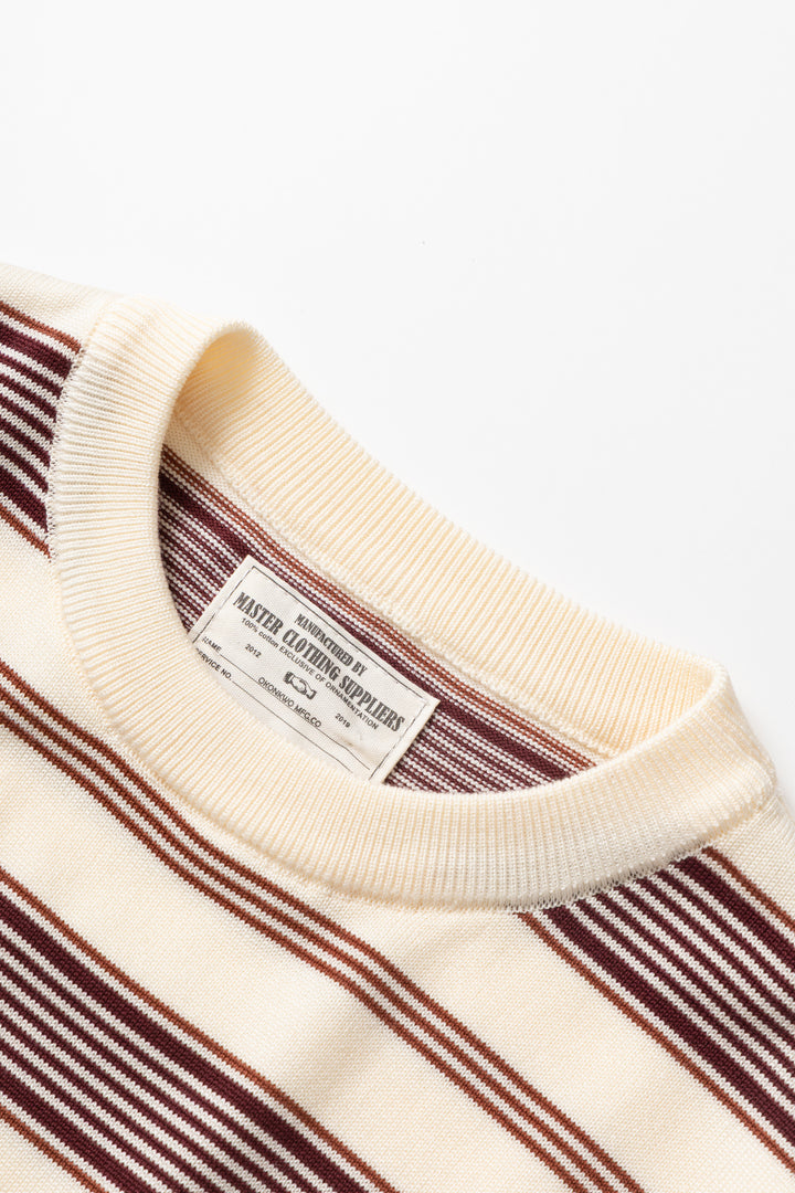 Okonkwo MFG - 50's Knitted Striped Shirt - Off White