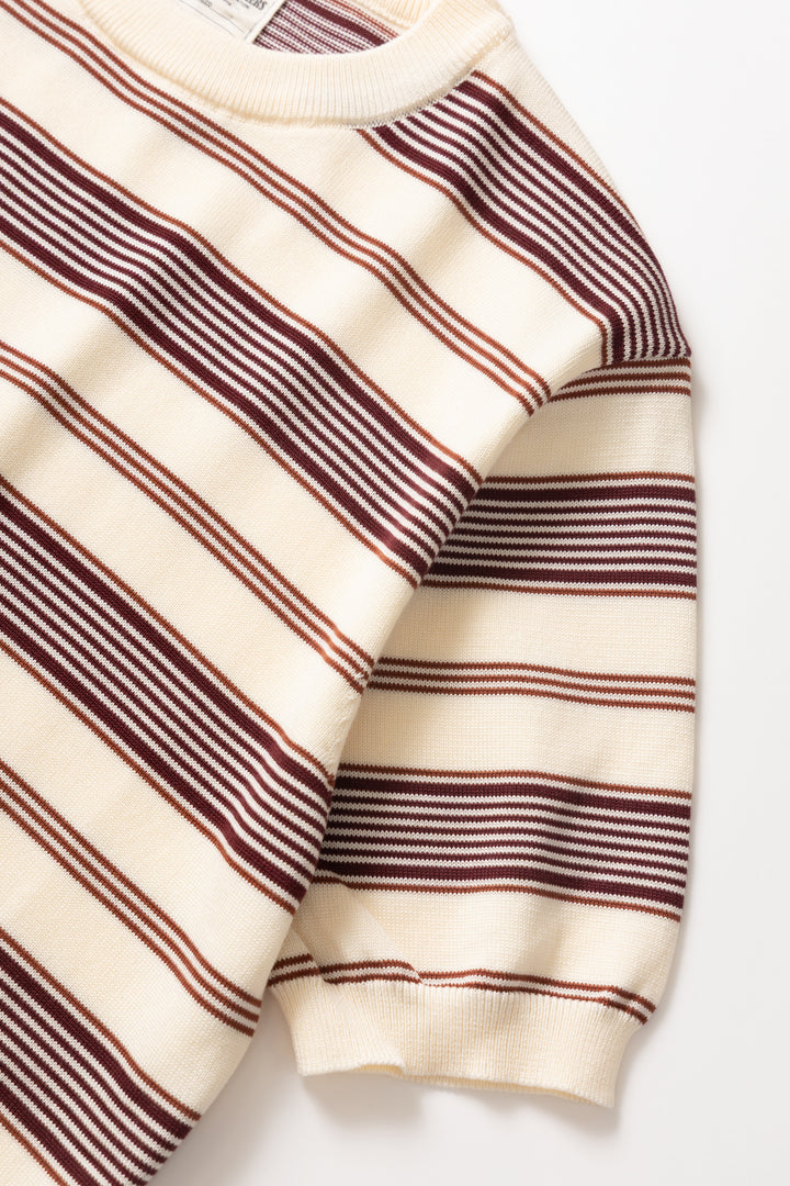 Okonkwo MFG - 50's Knitted Striped Shirt - Off White