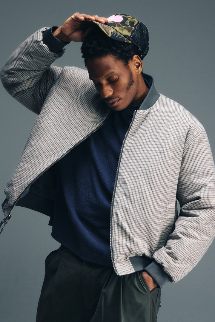 Candice - Miner Reversible Bomber - Slate/Stone
