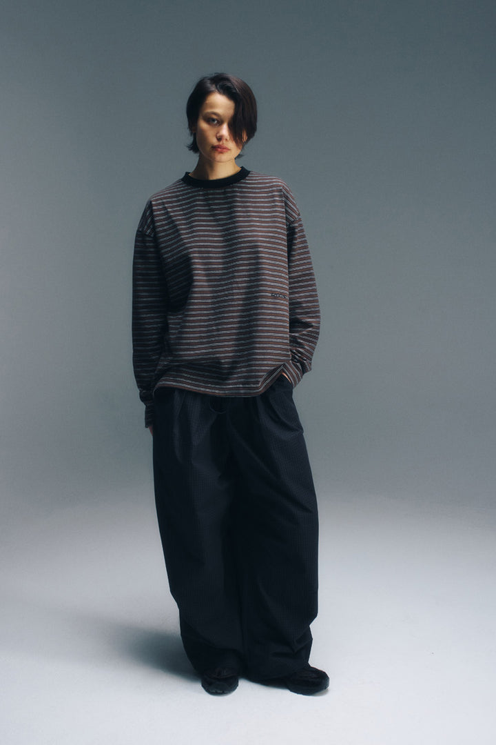 Candice - Kerferd Striped LS Tee - Brown