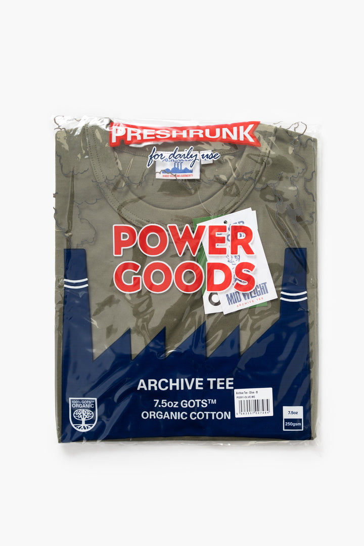 Power Goods - Archive T-Shirt - Olive