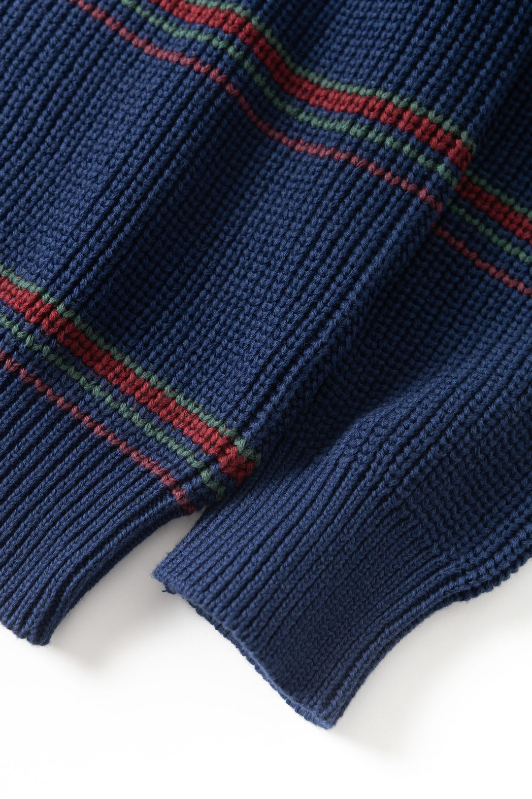 Blacksmith - Stripe Knit Crew - Navy