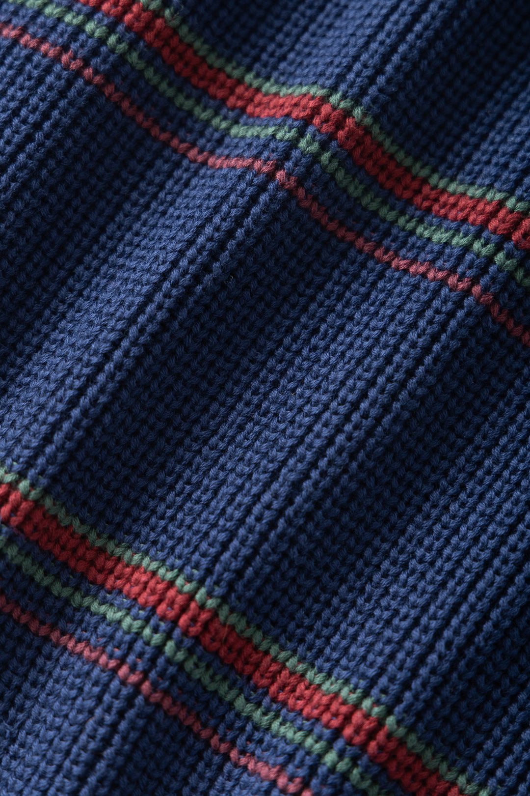 Blacksmith - Stripe Knit Crew - Navy