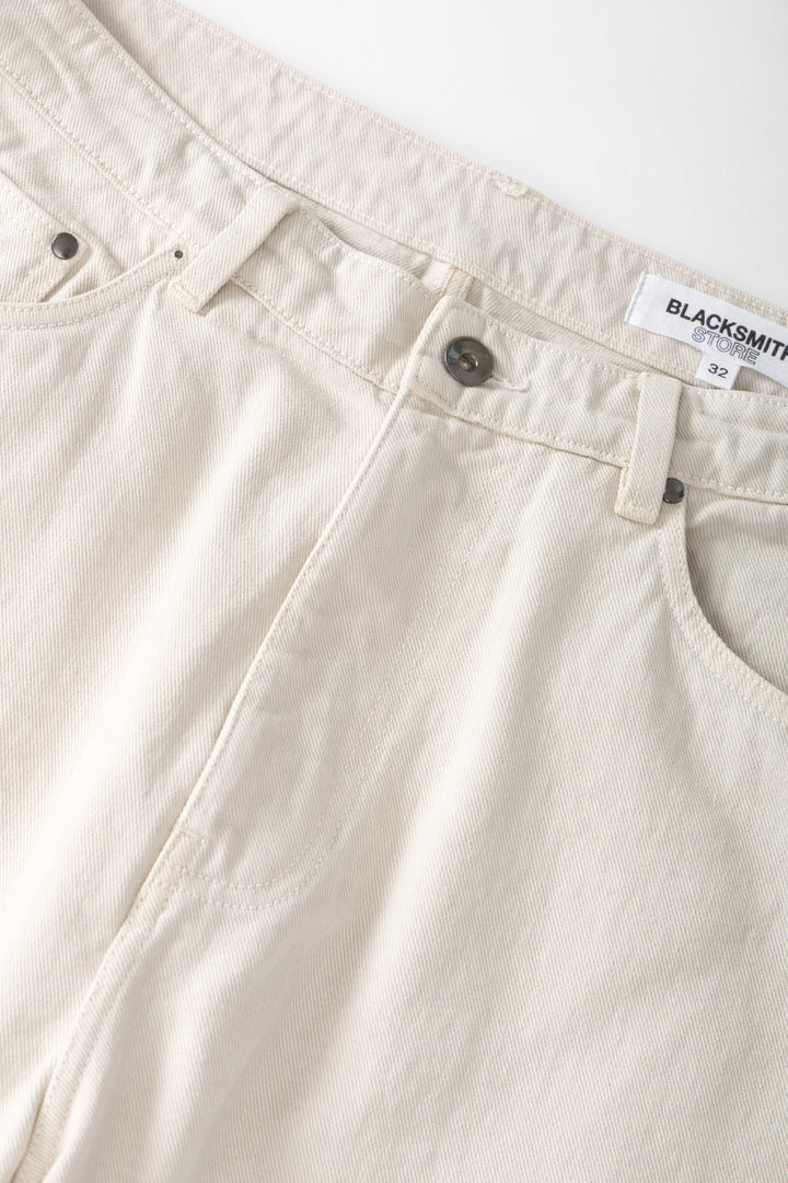 Blacksmith - Denim Five Pocket Jean - Ecru