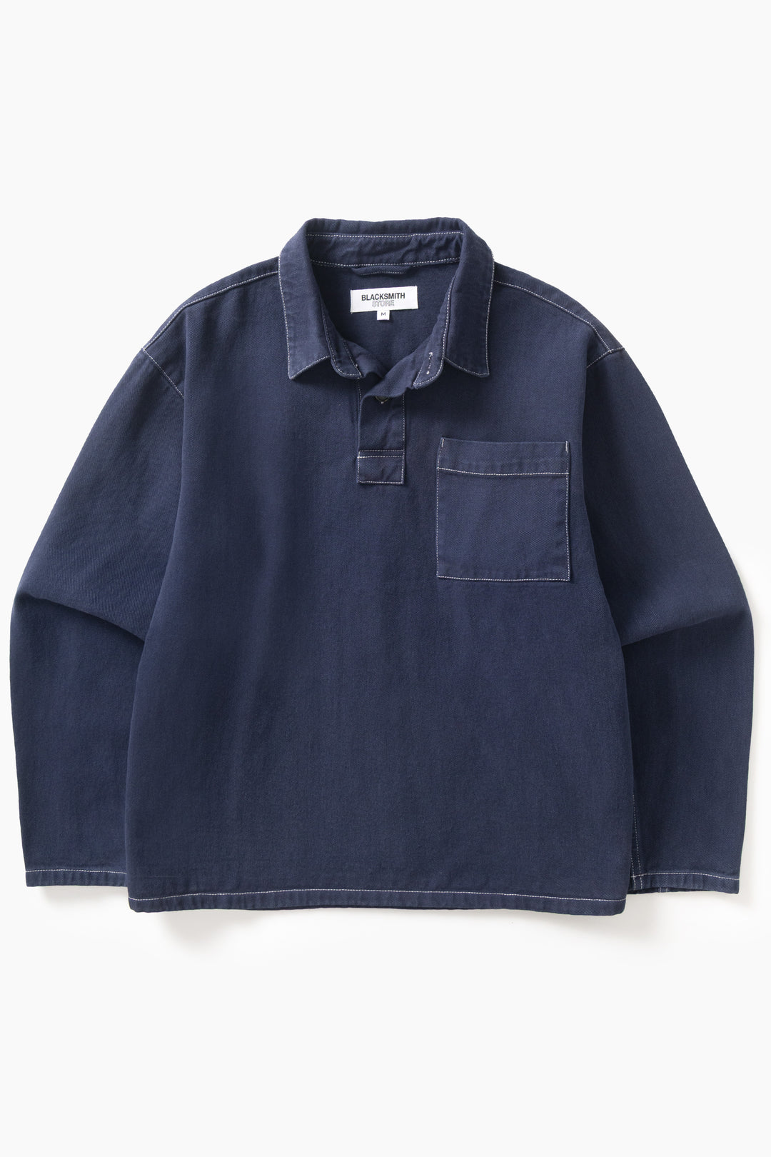 Blacksmith - Twill Two Button Popover - Navy