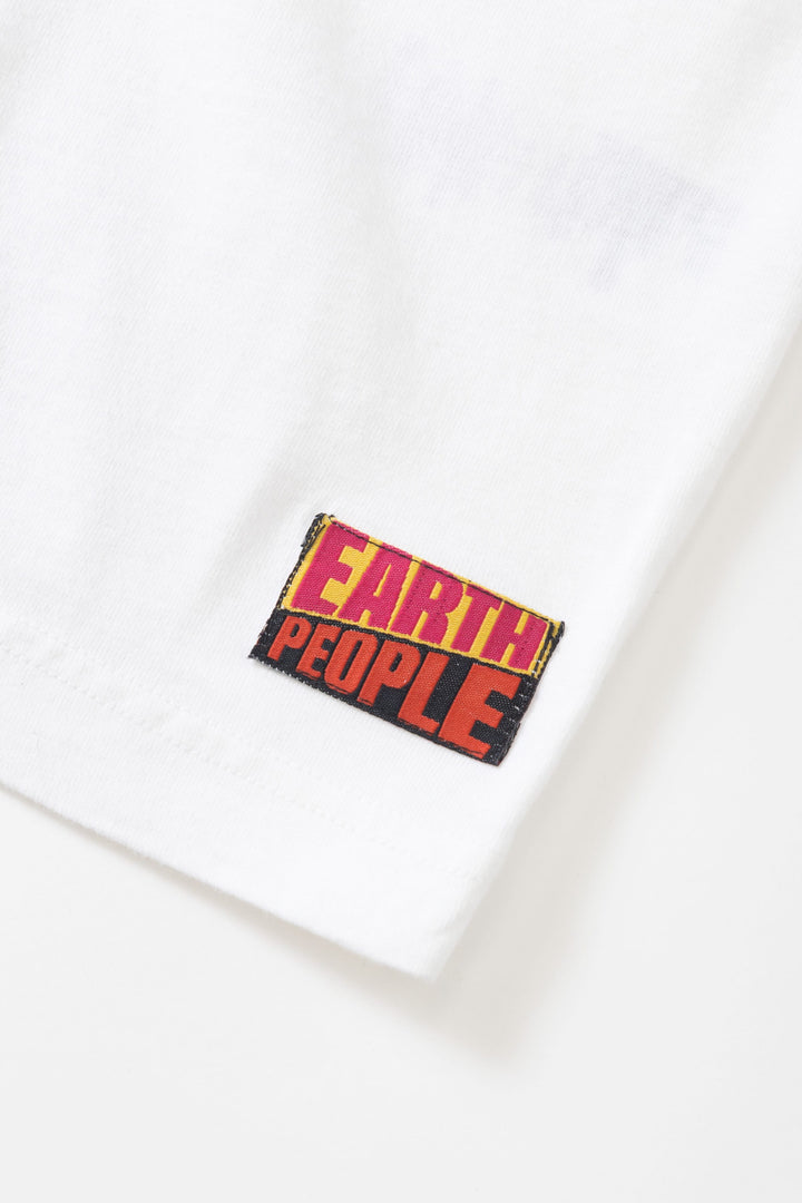 Earth People - Jazz Monkey Tee - White
