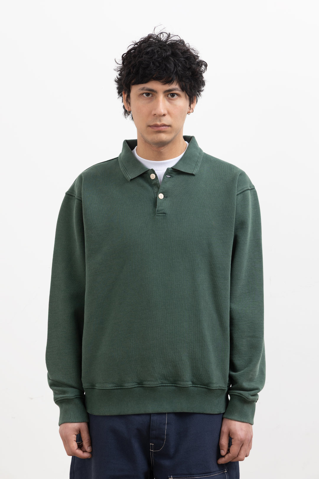 Blacksmith - Two Button Washed Rugby - Forest