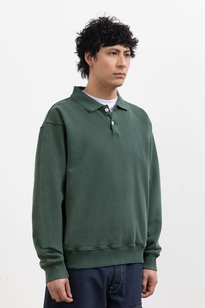 Blacksmith - Two Button Washed Rugby - Forest