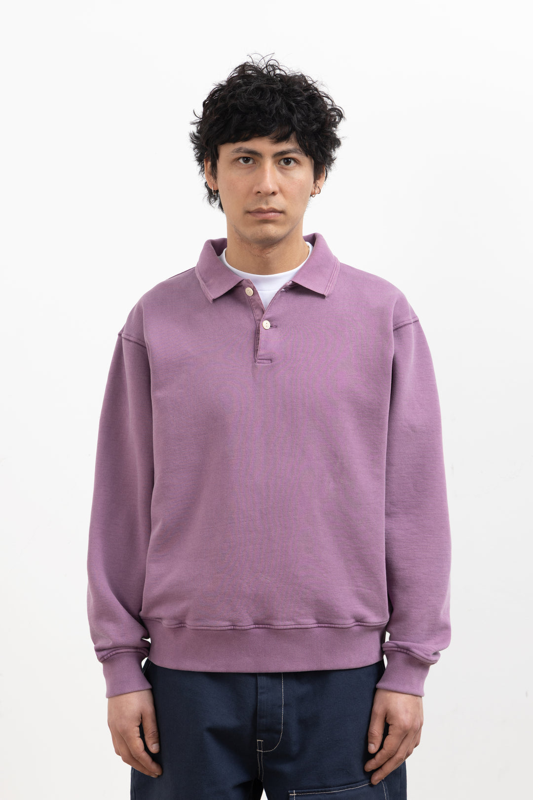 Blacksmith - Two Button Washed Rugby - Purple