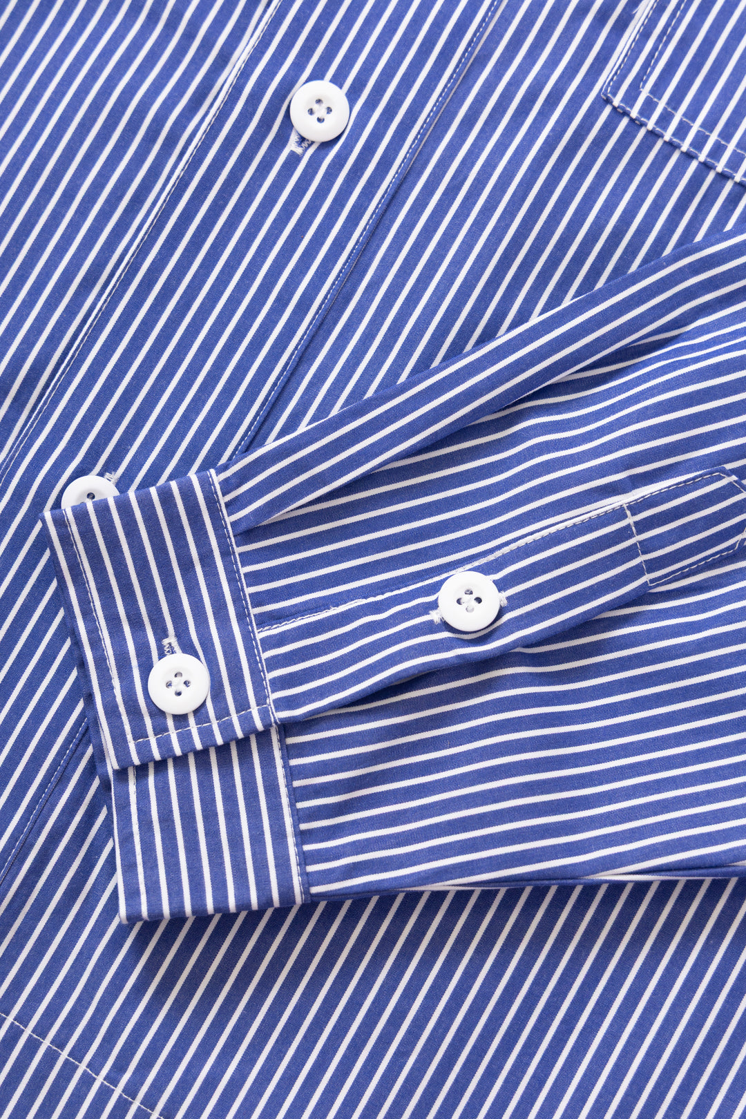 Blacksmith - 'Boxford' Utility Shirt - Thick Blue Stripe