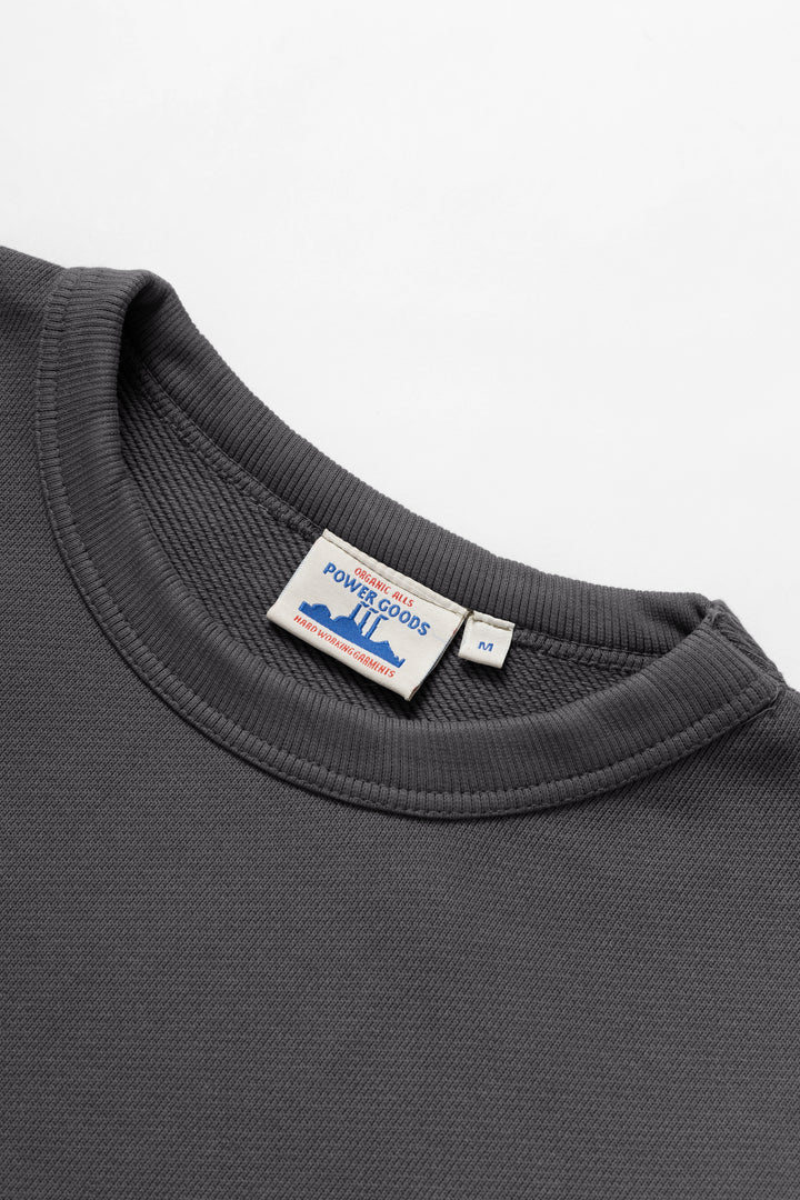 Power Goods - Loopback Crewneck - Washed Black