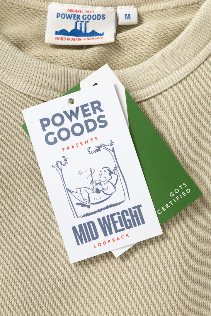 Power Goods - Loopback Crewneck - Bone