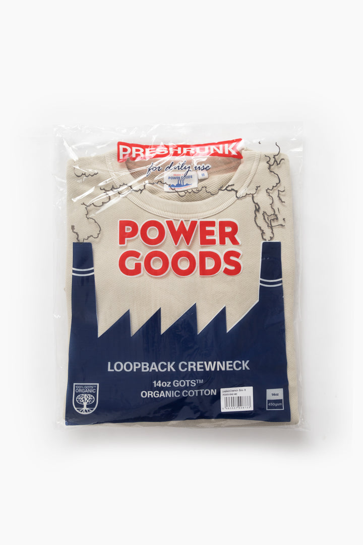 Power Goods - Loopback Crewneck - Bone