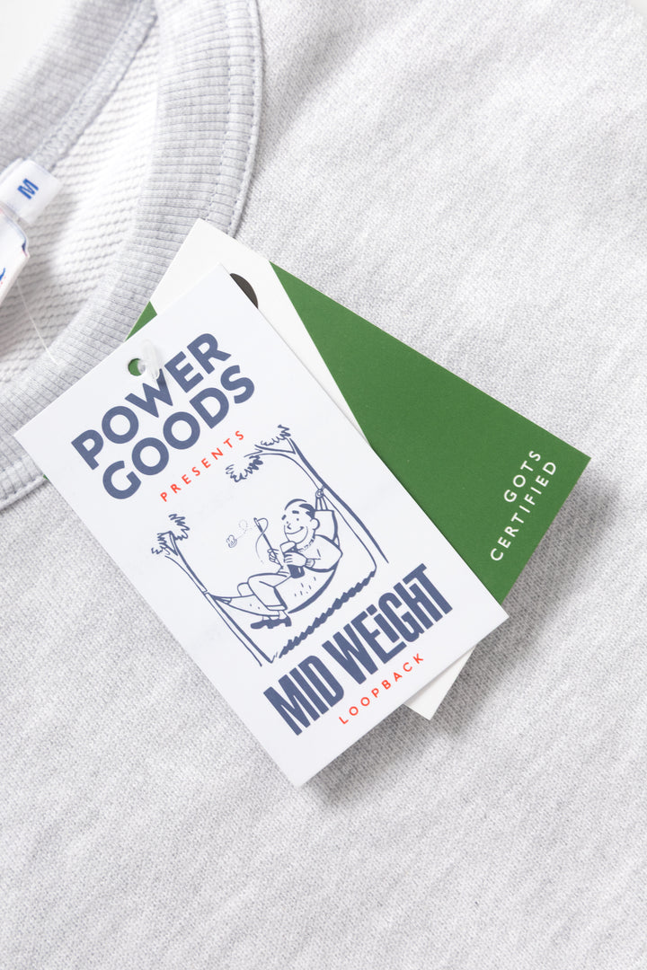 Power Goods - Loopback Crewneck - Ash