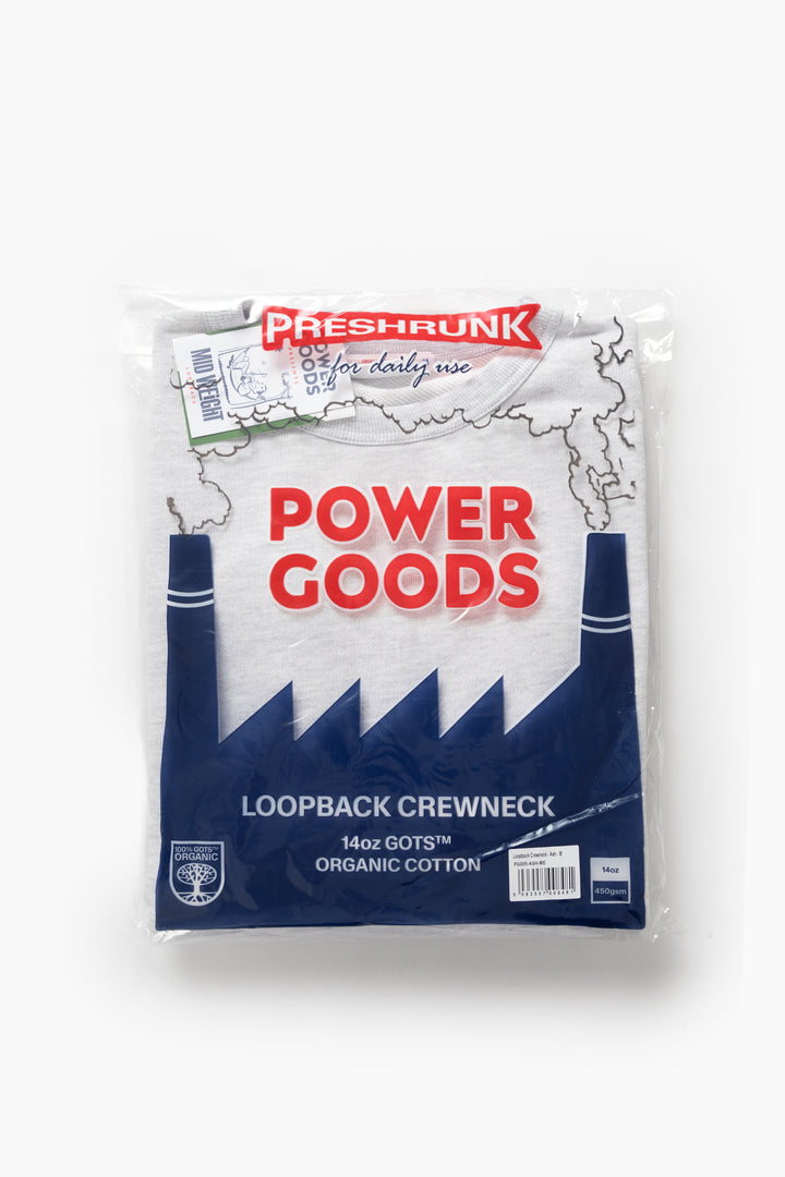 Power Goods - Loopback Crewneck - Ash
