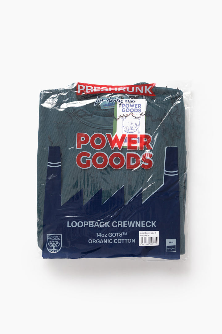Power Goods - Loopback Crewneck - Harbour