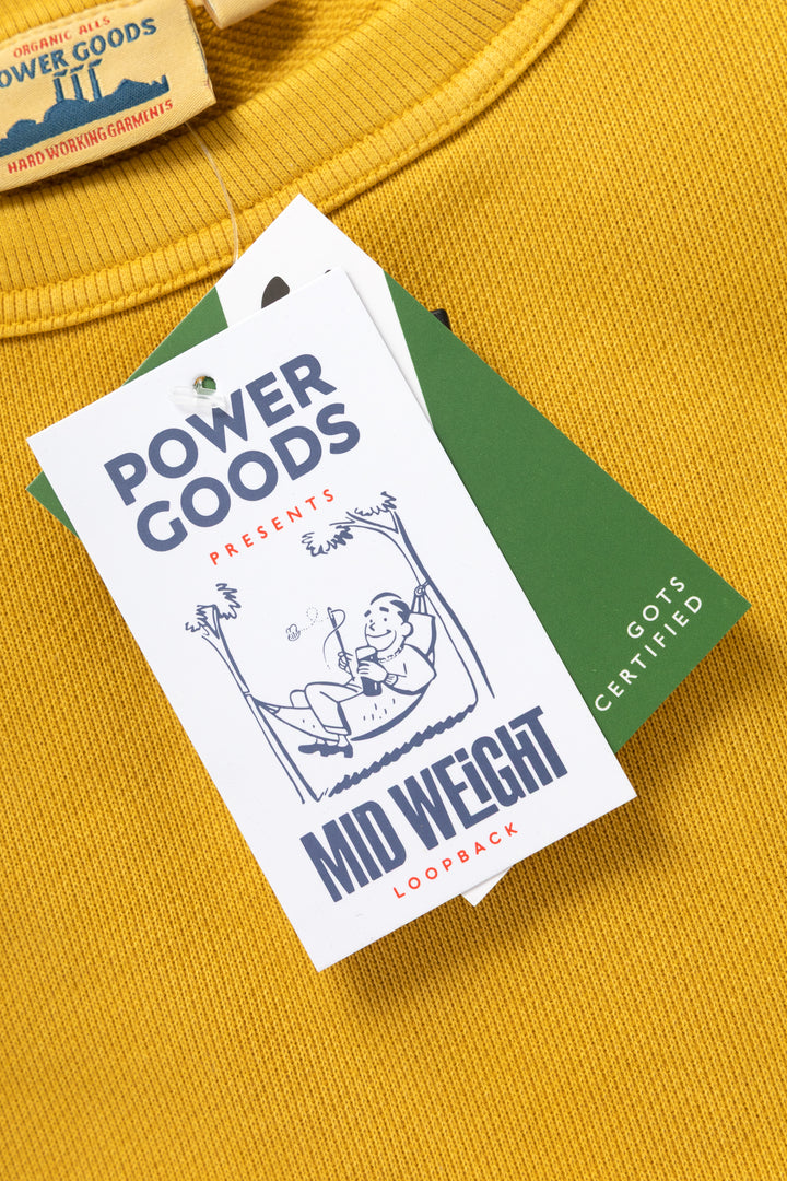 Power Goods - Loopback Crewneck - Sunflower