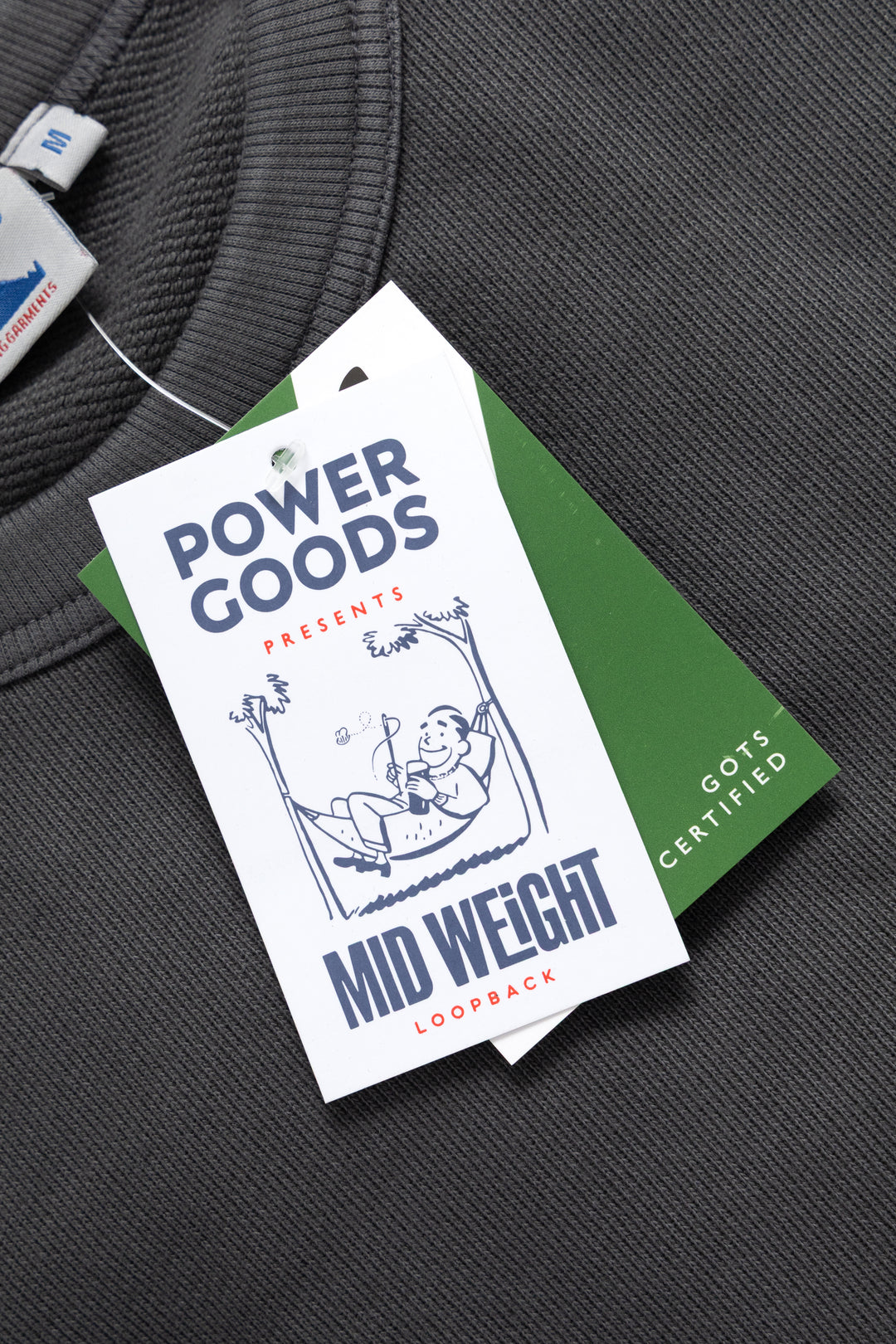 Power Goods - Loopback Crewneck - Washed Black