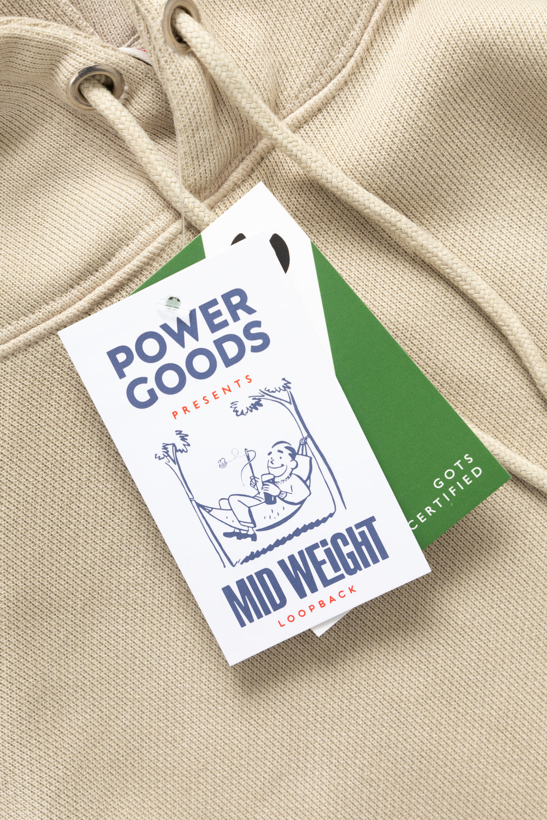 Power Goods - Loopback Hoodie - Bone
