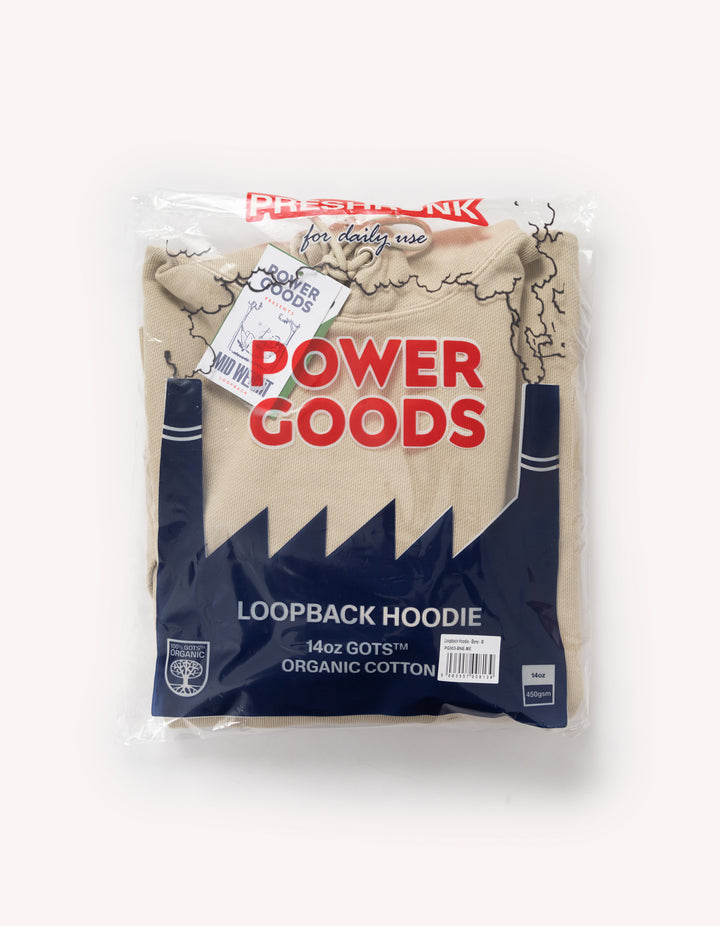 Power Goods - Loopback Hoodie - Bone