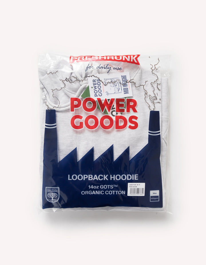 Power Goods - Loopback Hoodie - Ash