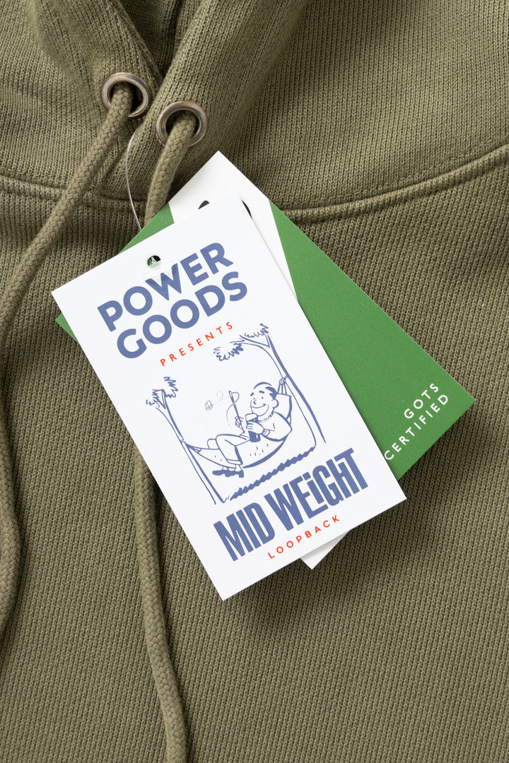 Power Goods - Loopback Hoodie - Olive