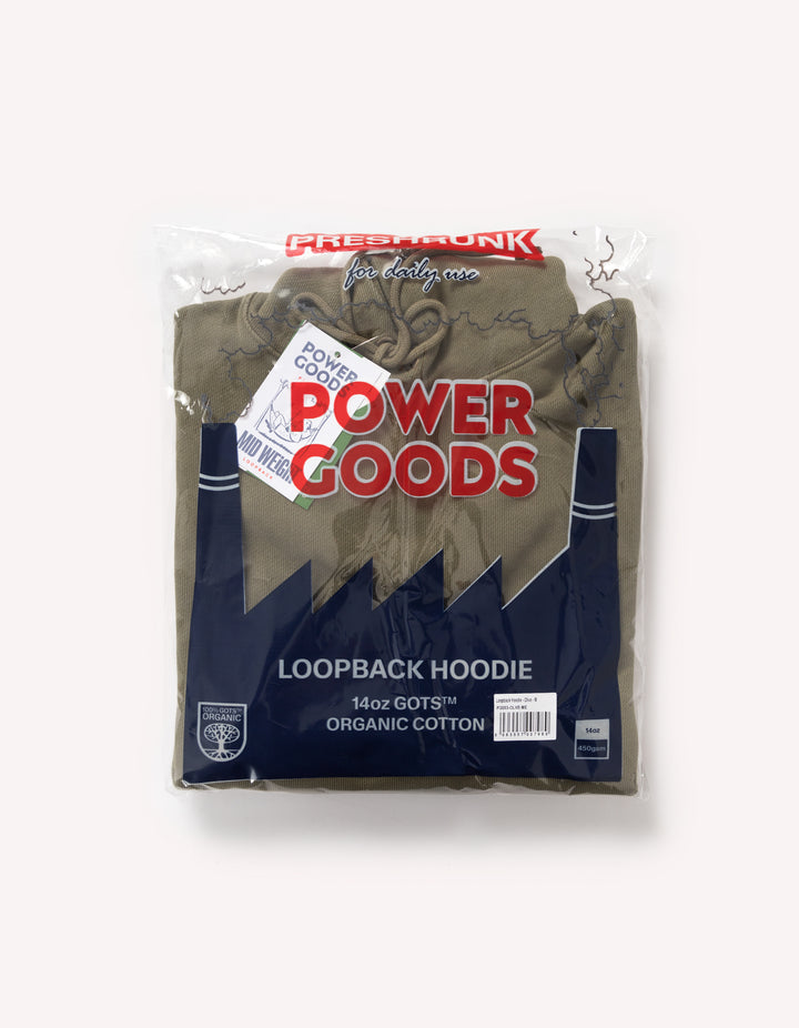 Power Goods - Loopback Hoodie - Olive