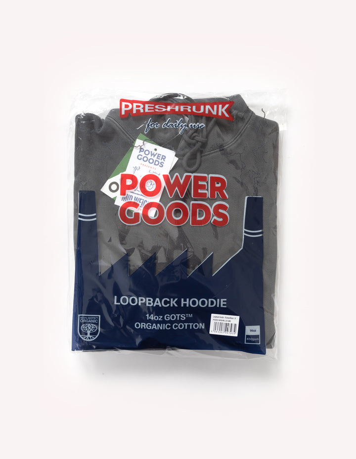 Power Goods - Loopback Hoodie - Washed Black
