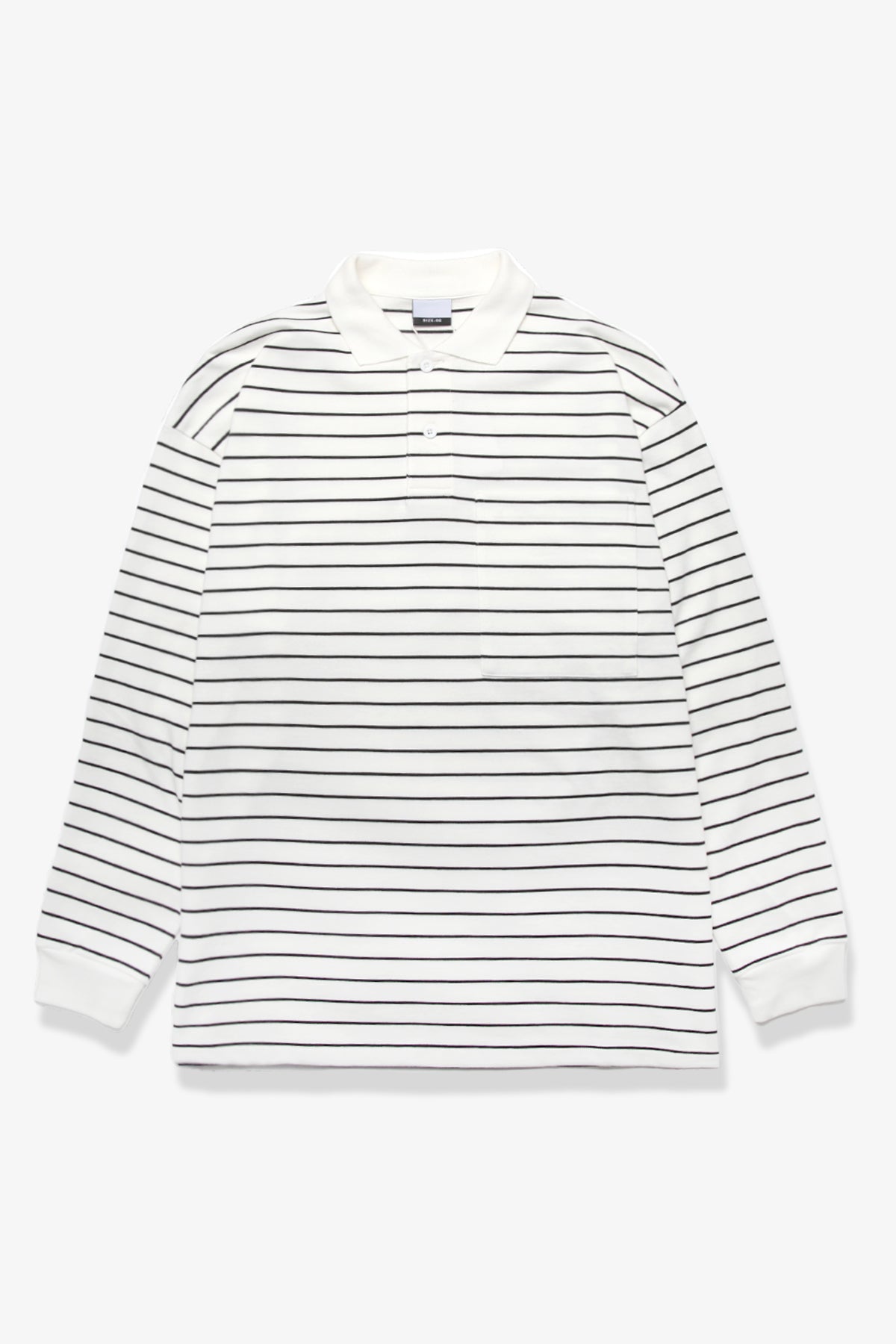 TRS - Oversized Striped Polo - White