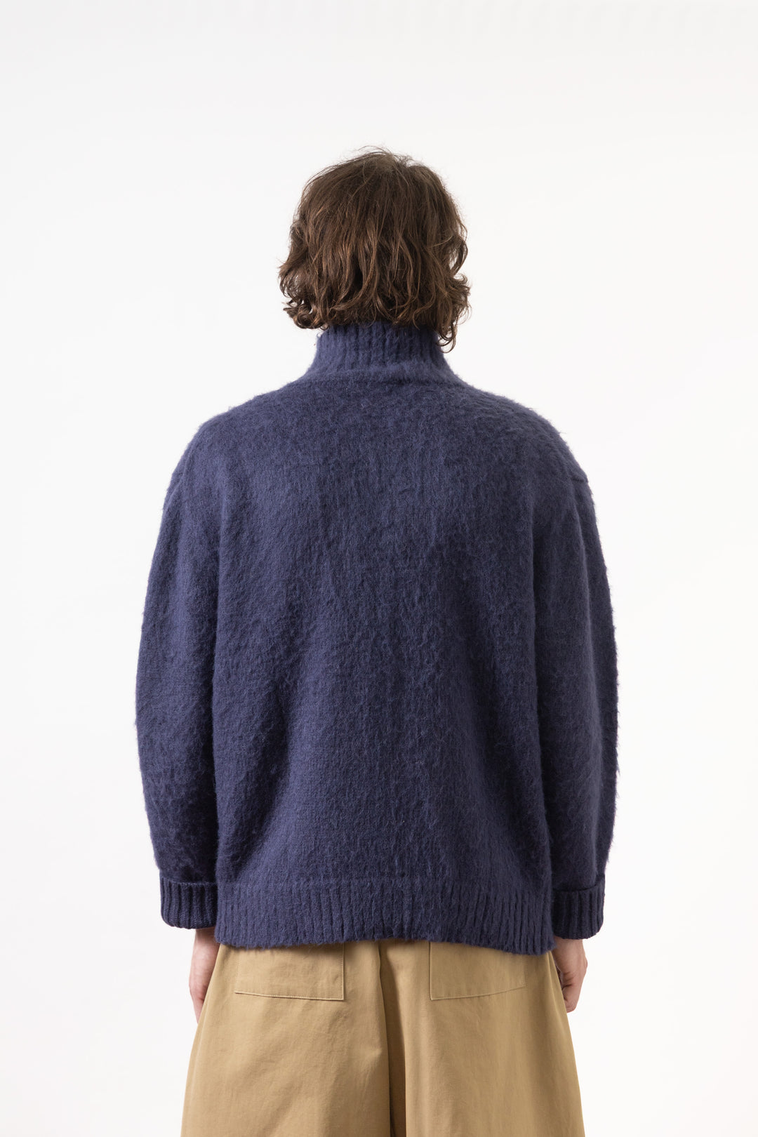 Blacksmith - Zip Mohair Cardigan - Navy