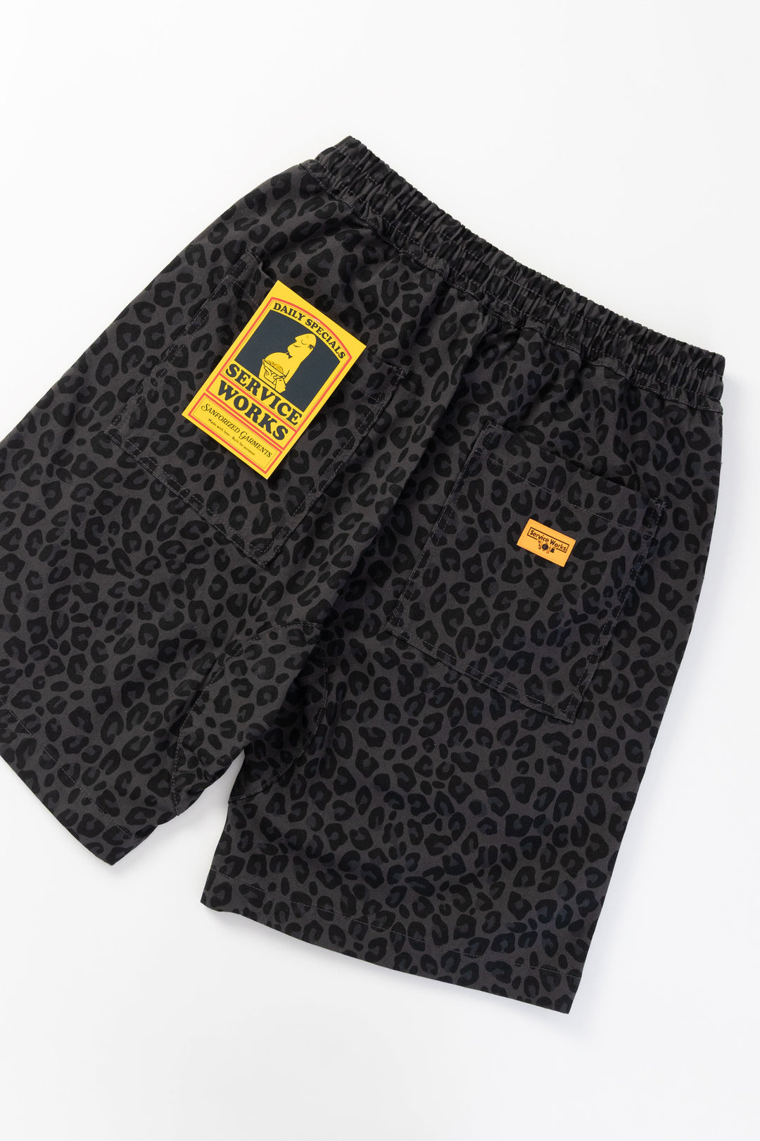 Service Works - Patterned Chef Shorts - Black Leopard
