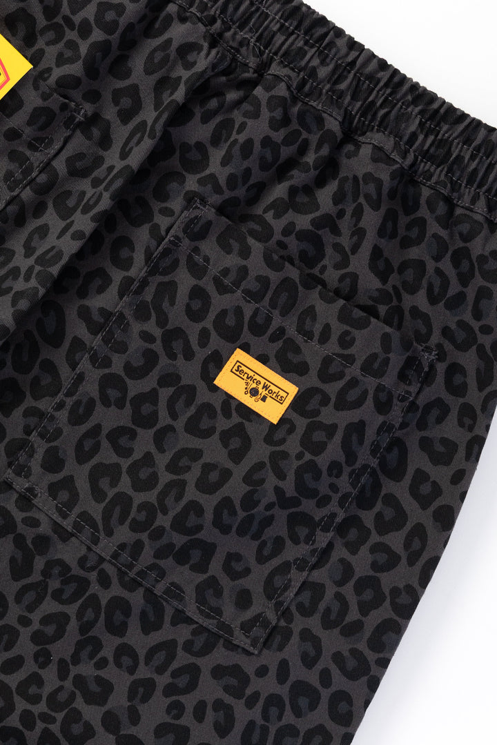 Service Works - Patterned Chef Shorts - Black Leopard