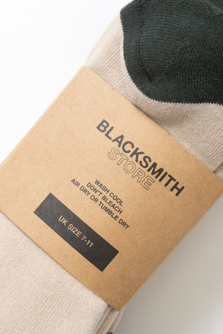 Blacksmith - Ringer Socks Three Pack - Natural