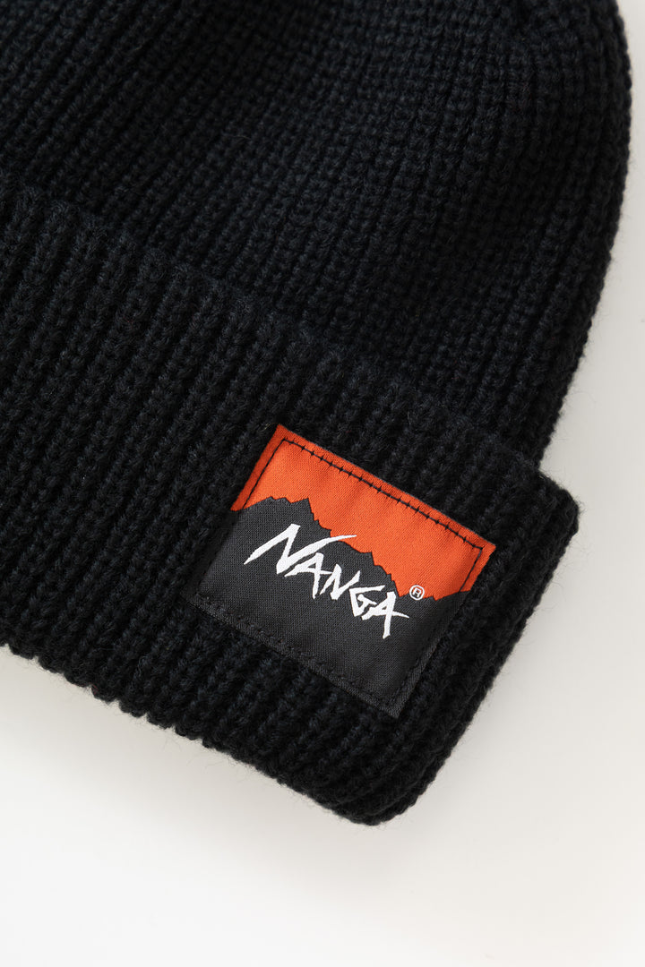 Nanga - Box Logo Bulky Beanie - Black