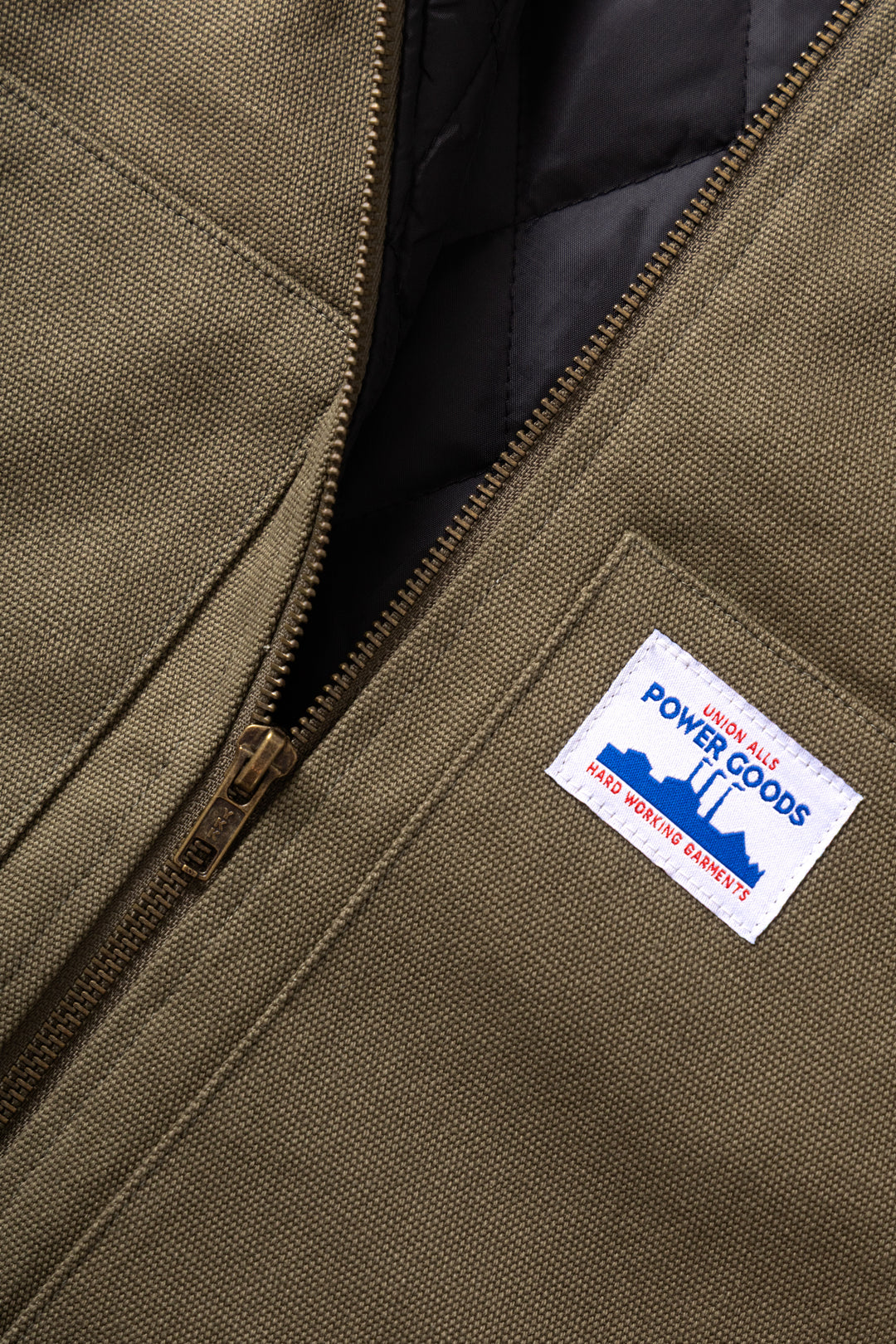 Power Goods - Canvas Work Vest - Olive