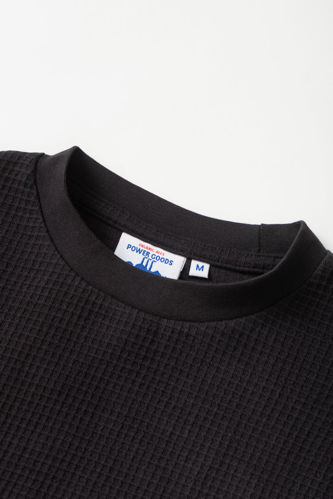 Power Goods - Thermal Waffle Long Sleeve Tee - Black