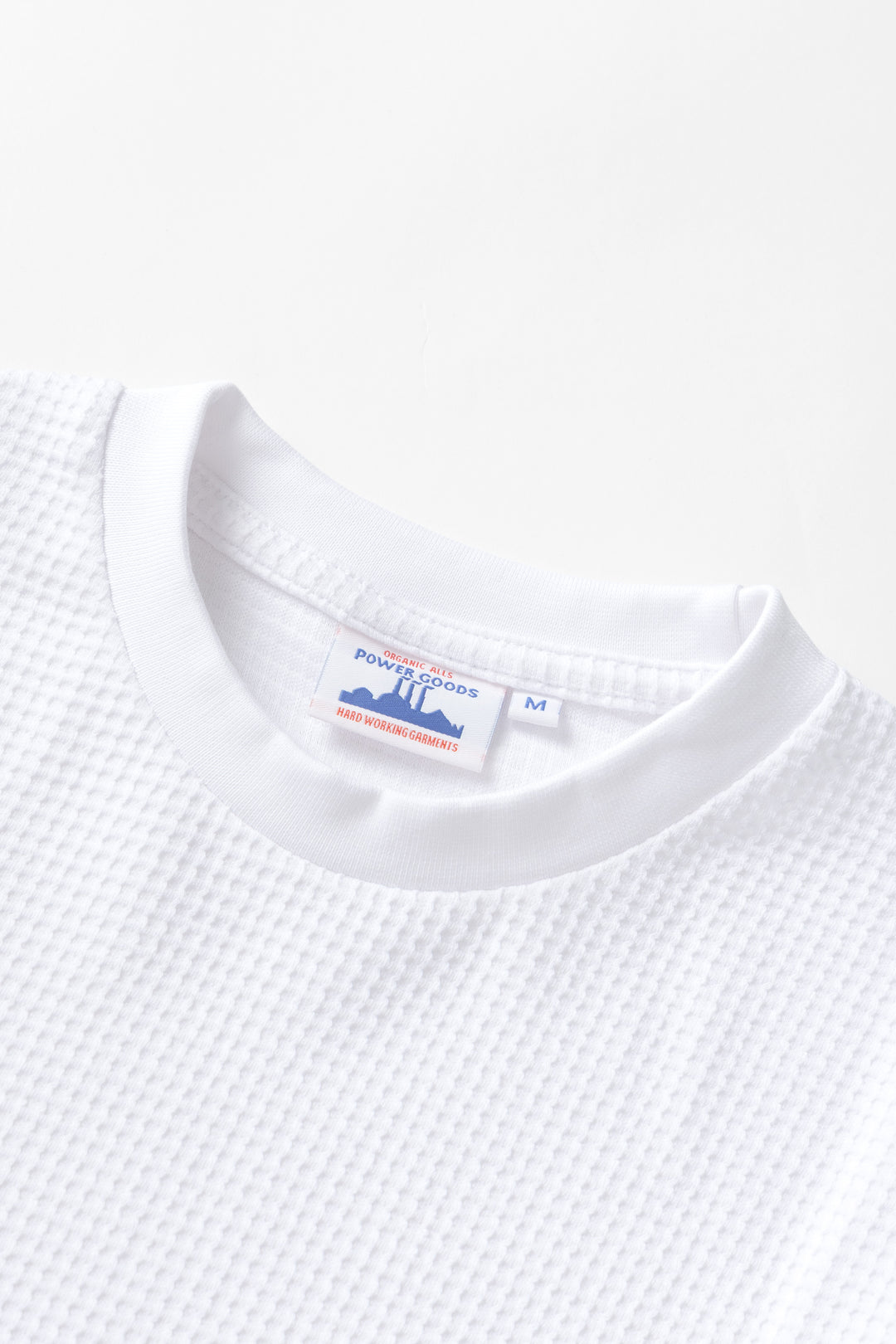 Power Goods - Thermal Waffle Long Sleeve Tee - White